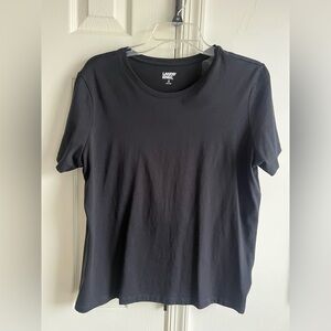 Lands' End Women's Classic Black Tee- m